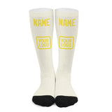 Custom Cream Light Yellow Knee-High Sock