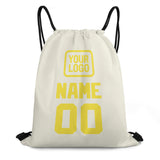 Custom Cream Light Yellow Drawstring Bag