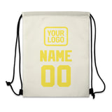Custom Cream Light Yellow Drawstring Bag