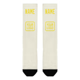 Custom Cream Light Yellow Knee-High Sock