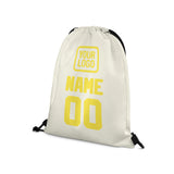 Custom Cream Light Yellow Drawstring Bag