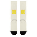 Custom Cream Light Yellow Knee-High Sock