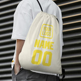 Custom Cream Light Yellow Drawstring Bag