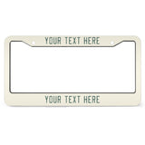 Custom Cream Blue Green License Plate Frame