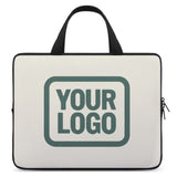 Custom Cream Blue Green Laptop Bag