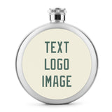 Custom Cream Blue Green Hip Flask