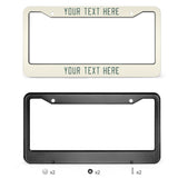 Custom Cream Blue Green License Plate Frame
