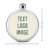 Custom Cream Blue Green Hip Flask