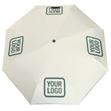 Custom Cream Blue Green Automatic Umbrella