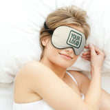 Custom Cream Blue Green Sleep Mask