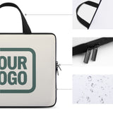 Custom Cream Blue Green Laptop Bag