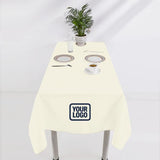 Custom Cream Blue Green Square Table Cloth