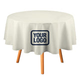 Custom Cream Blue Round Table Cloth