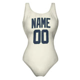 Custom Cream Blue Swimsuit