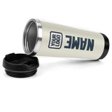 Custom Cream Blue Stainless Steel Water Cup