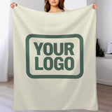 Custom Cream Blue Green Blanket