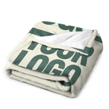 Custom Cream Blue Green Blanket