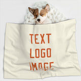 Custom Cream Orange Pet Blanket