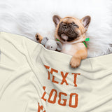 Custom Cream Orange Pet Blanket