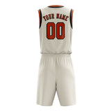 Custom Cream Orange Basketball Set