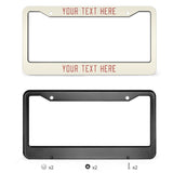 Custom Cream Copper Rose License Plate Frame