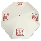 Custom Cream Copper Rose Automatic Umbrella