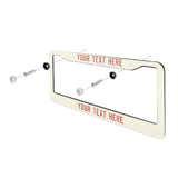 Custom Cream Copper Rose License Plate Frame