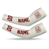 Custom Cream Crimson Red Arm Sleeve