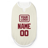 Custom Cream Crimson Red Pet Vest