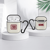 Custom Cream Crimson Red AirPods Case