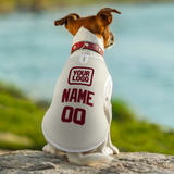 Custom Cream Crimson Red Pet Vest