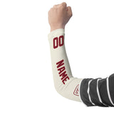 Custom Cream Crimson Red Arm Sleeve