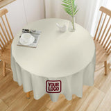 Custom Cream Crimson Red Round Table Cloth