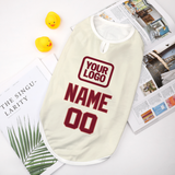 Custom Cream Crimson Red Pet Vest