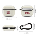 Custom Cream Crimson Red AirPods Case (3rd Generation)