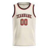 Custom Cream & Copper Rose Colors Design Sports Basketball Jersey