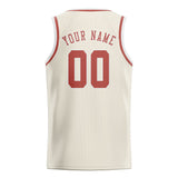 Custom Cream & Copper Rose Colors Design Sports Basketball Jersey
