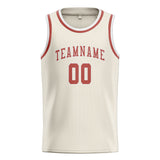 Custom Cream & Copper Rose Colors Design Sports Basketball Jersey