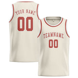 Custom Cream & Copper Rose Colors Design Sports Basketball Jersey