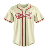 Custom Cream & Copper Rose Colors Design Sports Baseball Jersey