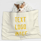 Custom Cream Gold Pet Blanket