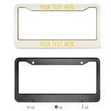 Custom Cream Gold License Plate Frame