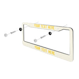 Custom Cream Gold License Plate Frame