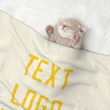 Custom Cream Gold Pet Blanket