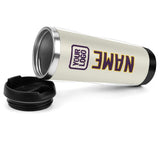 Custom Cream Purple Stainless Steel Water Cup