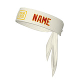 Custom Cream Red Headband