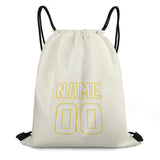 Custom Cream White Drawstring Bag