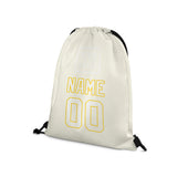 Custom Cream White Drawstring Bag