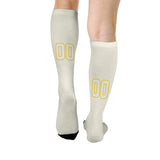Custom Cream White Knee-High Sock