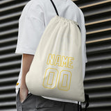 Custom Cream White Drawstring Bag